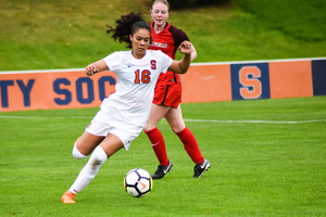 Alex Lamontagne is one of Syracuse wingbacks, a position that SU head coach Phil Wheddon said needs to be able to run longer distances to help the defense and initiate the offense.